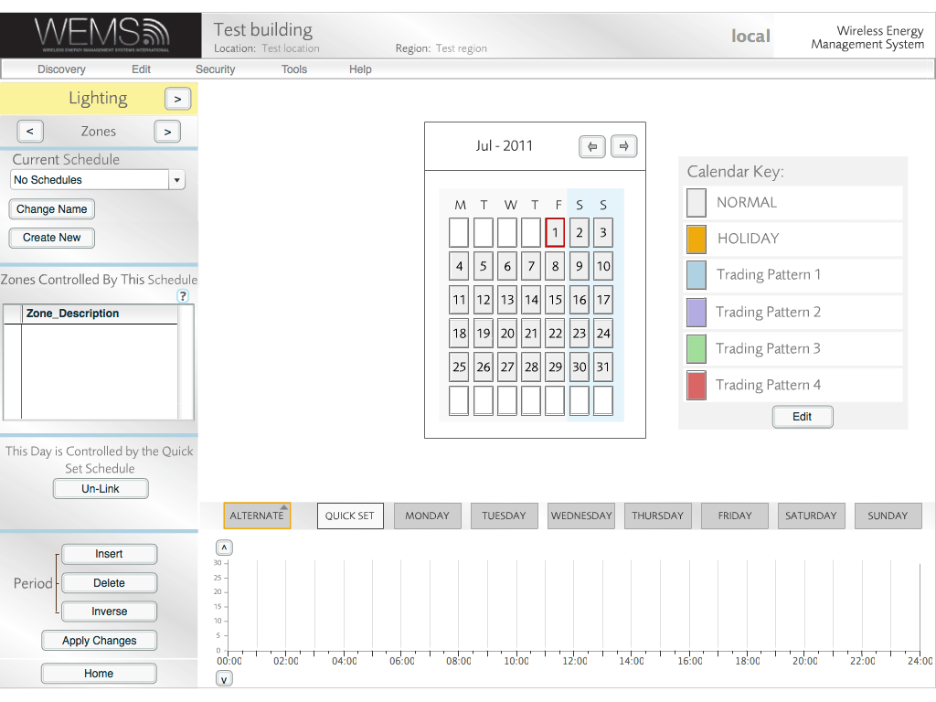 Create Lighting Schedule