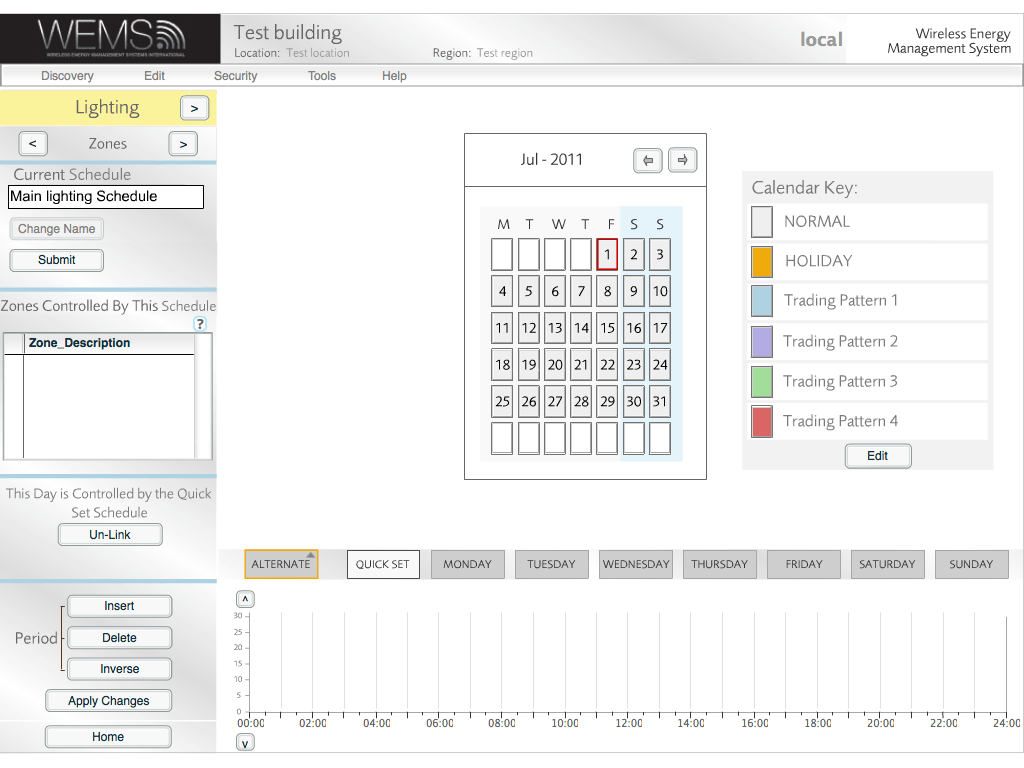 Create Lighting Schedule